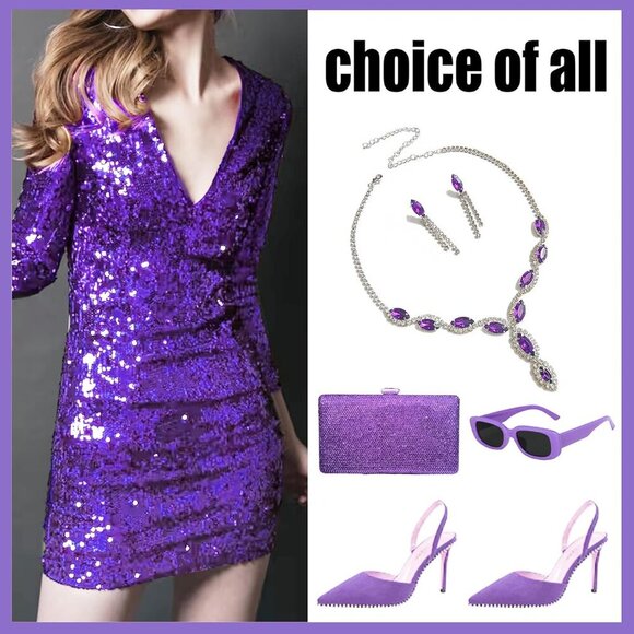 🆕 Choice Of All Prom Bridal Necklace Women Silver Crystal WeddingChoker Jewelry - Picture 5 of 7